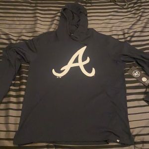 NEW 47 MENS ATLANTA BRAVES HOODIE SZ L